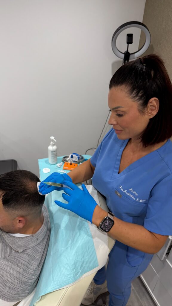 Hair loss treatment with specialist